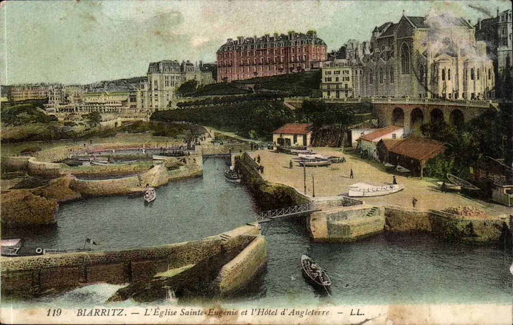 Biarritz — Die Kirche Saint Eugénie und das Hotel d'Angleterre — LL. n° 119 - Vorderseite