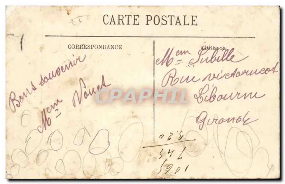 Biarritz — Die Kirche Saint Eugénie und das Hotel d'Angleterre — LL. n° 119 - Rückseite