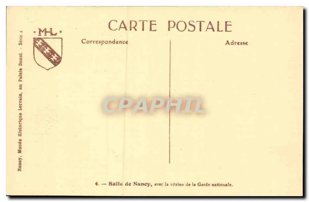 Sala de Nancy — Museu Histórico Loreno — vitrine da Guarda Nacional - Verso