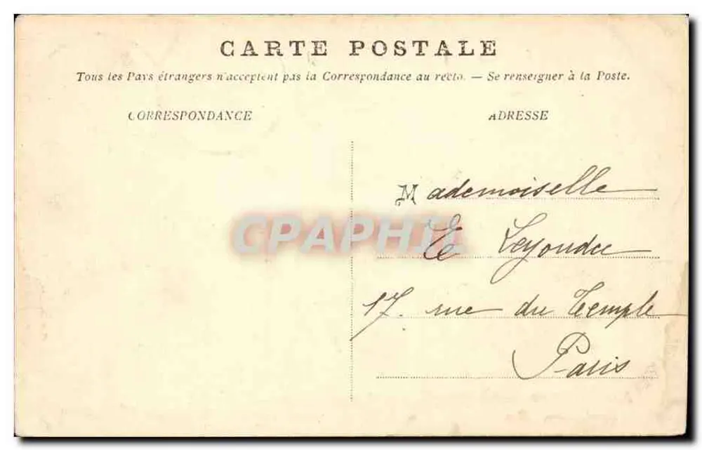 Die Pyrenäen — Barèges — Militärkrankenhaus und Kurort — A. Villatte, Verlag, Tarbes - Rückseite