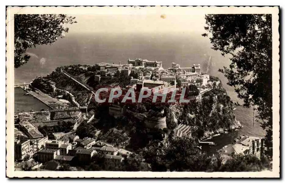 Vista aérea de Monaco — Principado de Monaco — Edição La Cagogne - Frente