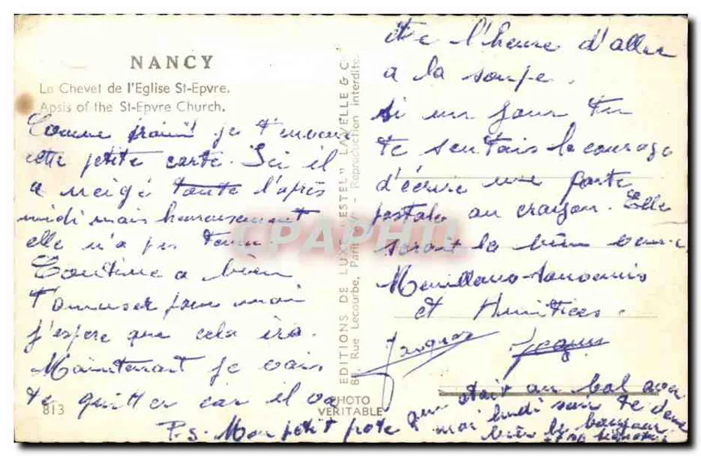 Nancy — Catedral Saint-Epvre — Estel - Verso