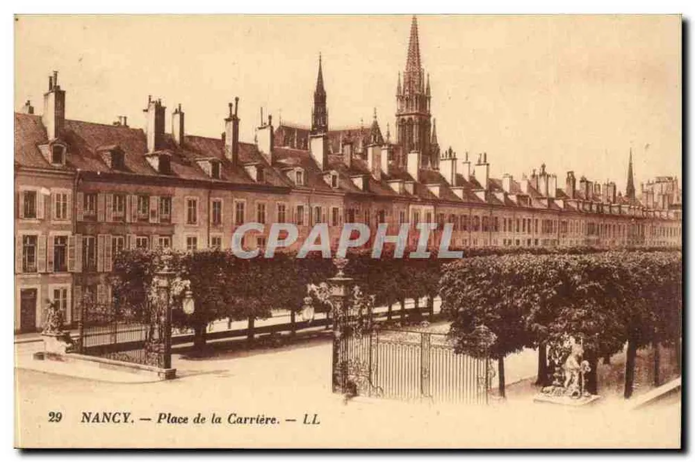 NANCY — Place de la Carrière — LL - Frente