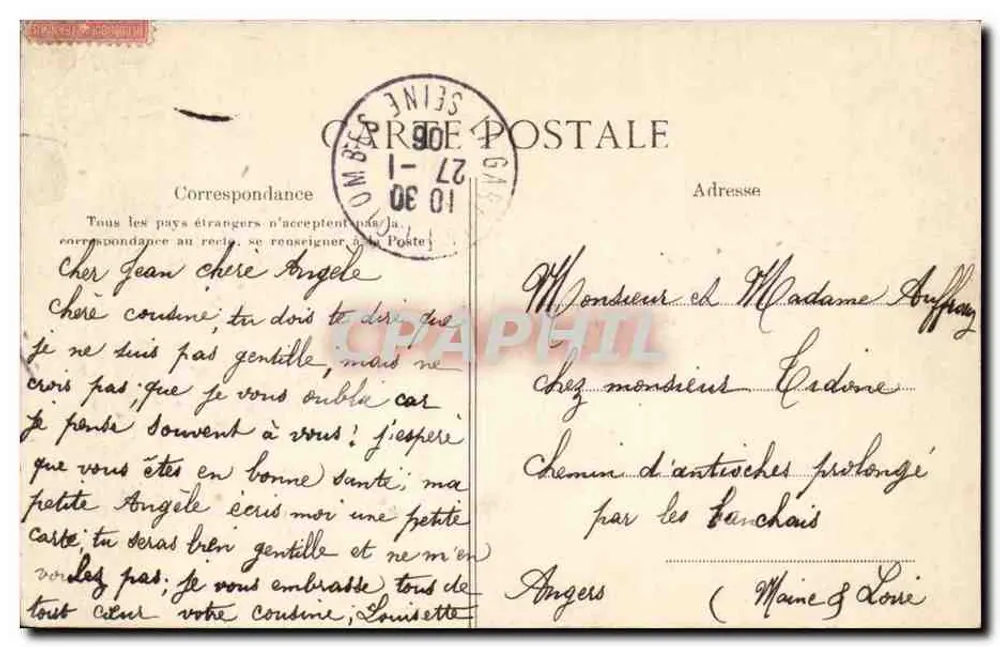 Vista de Baria — decoração de rosas — E.L.D. - Verso