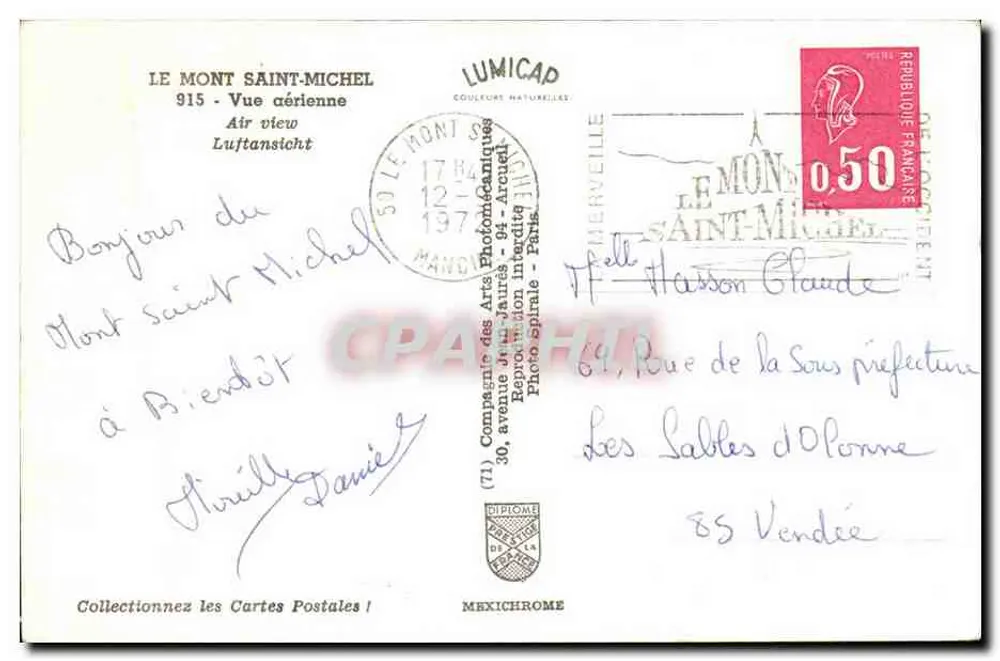 Monte Saint-Michel — Vista aérea — IRIS - Verso