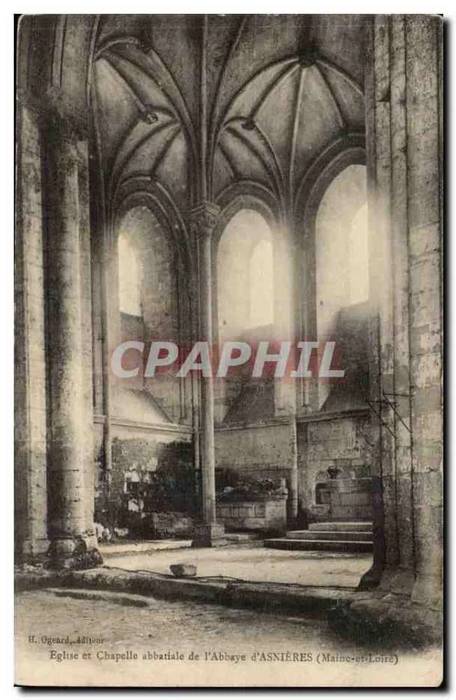 Iglesia y Capilla abacial de la Abadía de ASNIÈRES (Maine-et-Loire) — H. Ogerard, editor - Anverso