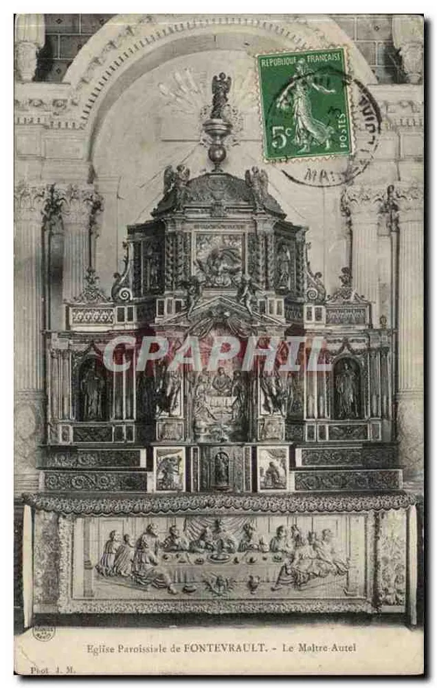 Parochiale Kirche von FONTENEAULT — Der Hauptaltar — Fot. J. M. - Vorderseite
