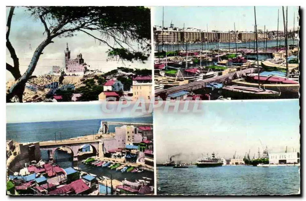 Marselha — Velho Port, Nossa Senhora da Guarda, Vale dos Mortos do Oriente — Edições do Globo - Frente