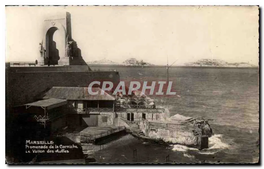 Marseille — Promenade de la Corniche, Le Vallon des Auffes — éditeur non identifié - Recto