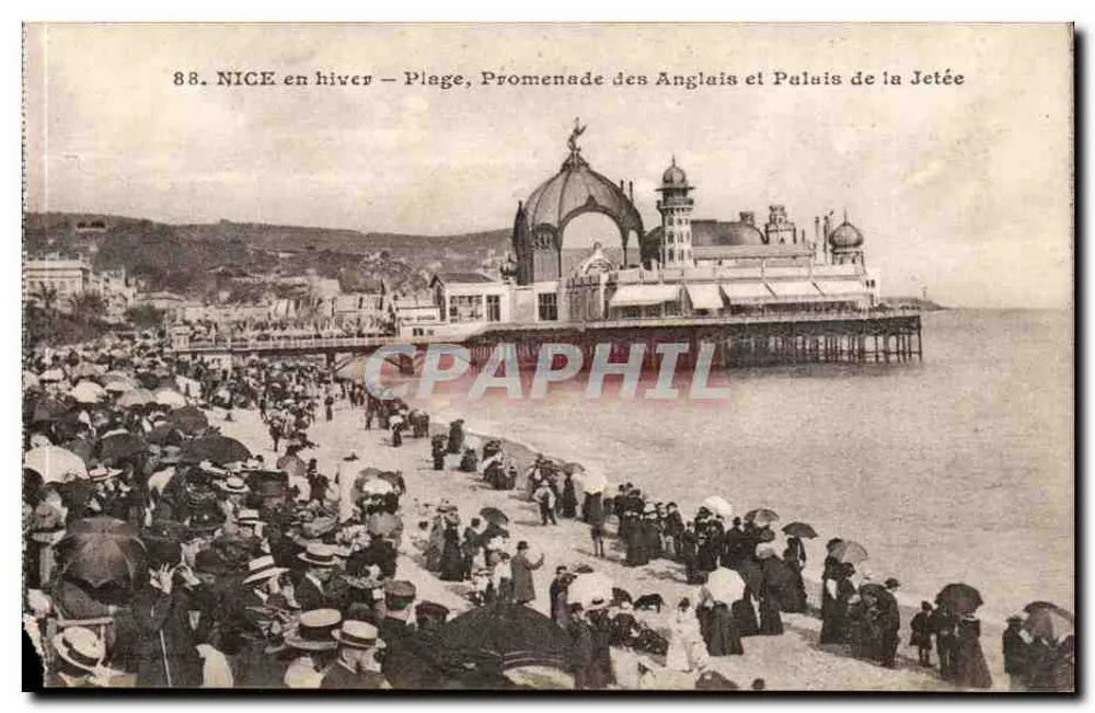 NICE en hiver — Plage, Promenade des Anglais et Palais de la Jetée - Recto