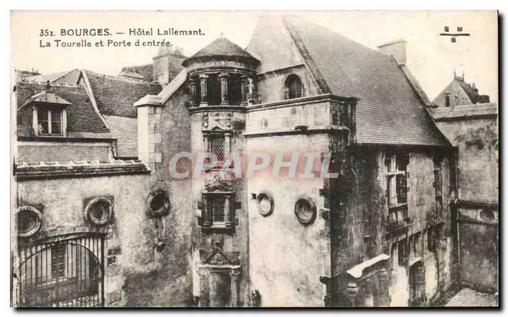 Bourges — Hotel Lallemant. Die Turm und Eingangstor — E. Maquaire, Bourges - Vorderseite