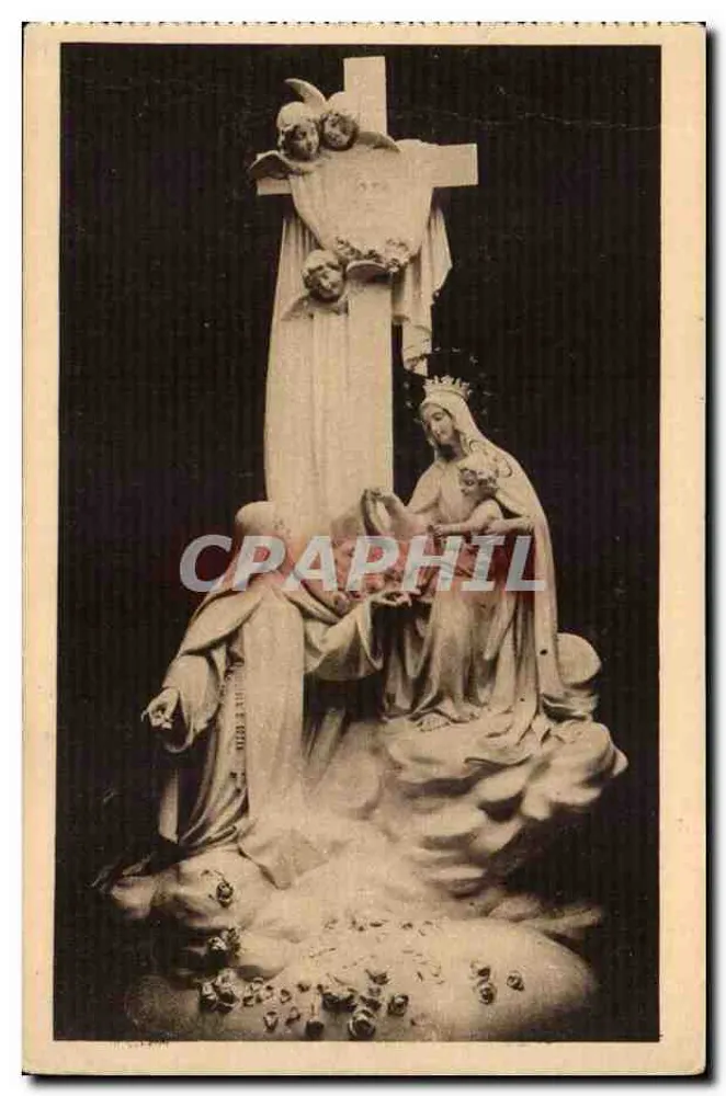 Estátua da Virgem Maria com o Menino — Capela das Carmelitas de Lisieux — editor Maître-Aitel - Frente