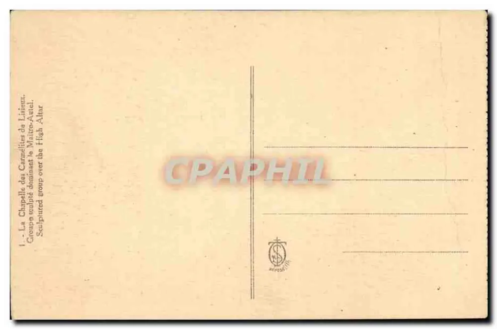 Estátua da Virgem Maria com o Menino — Capela das Carmelitas de Lisieux — editor Maître-Aitel - Verso
