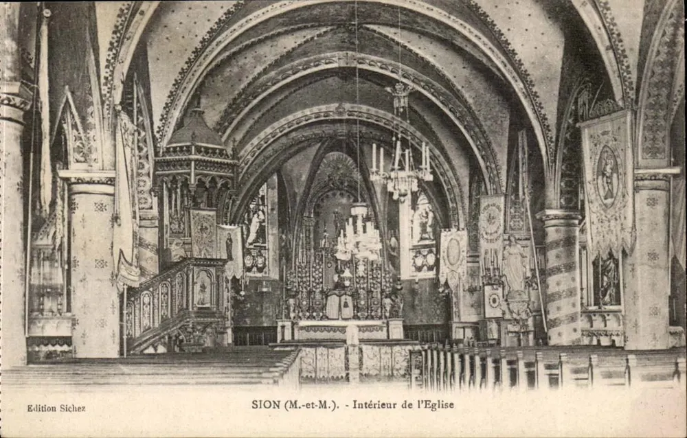 Sion (M.-et-M.) — Interior da Igreja — Edição Sichez - Frente