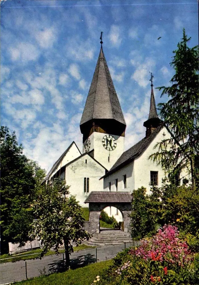 Kościół w Saanen — Église de Saanen — Foto Fäh, Gstaad, seria F 314 - Awers