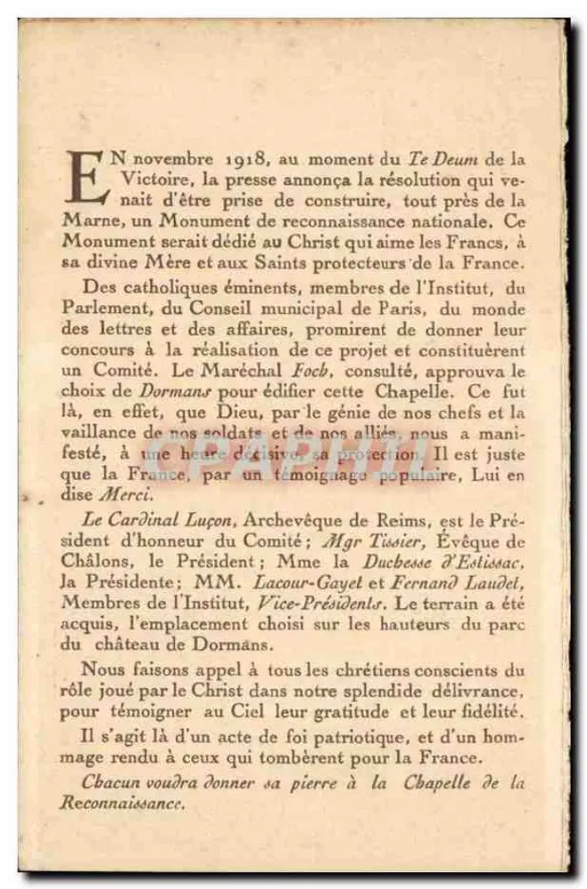 Facciata sul Cloître — Chiesa di Dormans — Editore non visibile - Verso