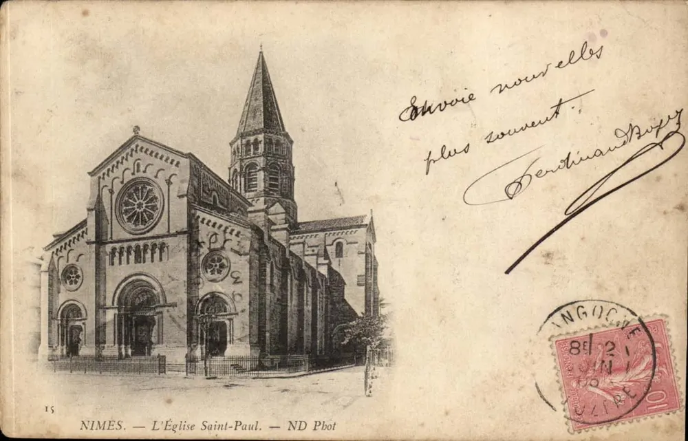 Nîmes — A Igreja São Paulo — ND Phot - Frente