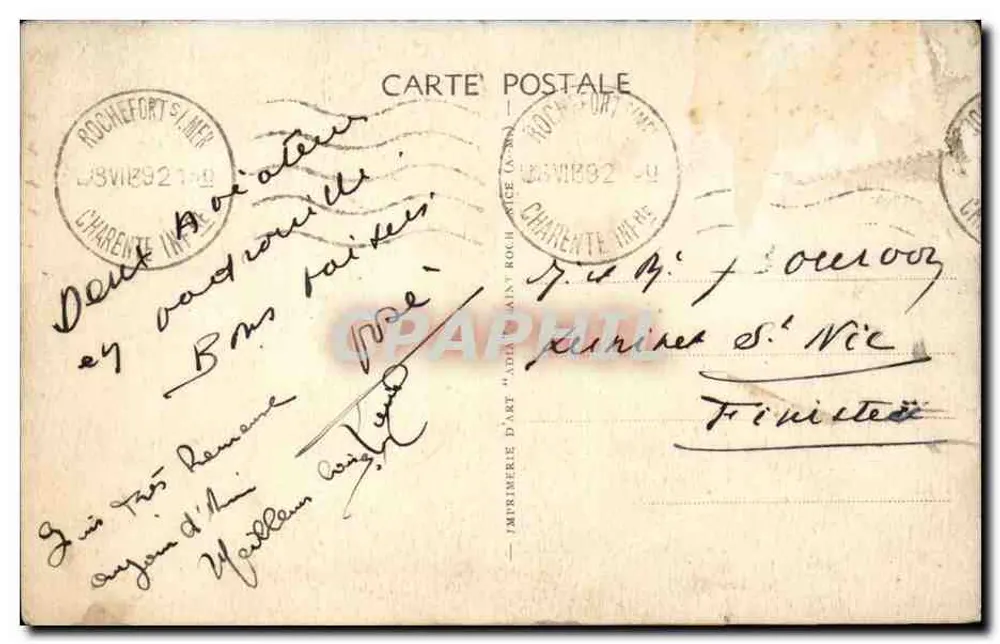 Rochefort-sur-Mer — Praça Colbert — Achus - Verso