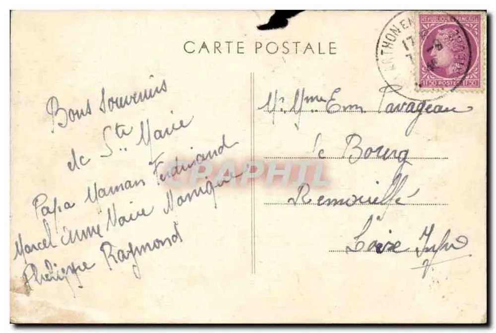 Pornic (Loire-Inf.) — Ein schöner Platz an der Küste — Éd. Fournier M. Coll. Angrand - Rückseite