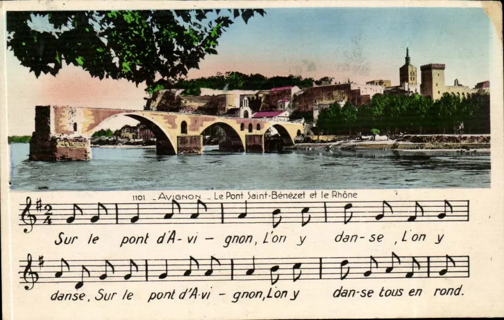 Avignon — O Ponte Saint-Bénézet e o Rhône — Edição La Cigogne - Frente