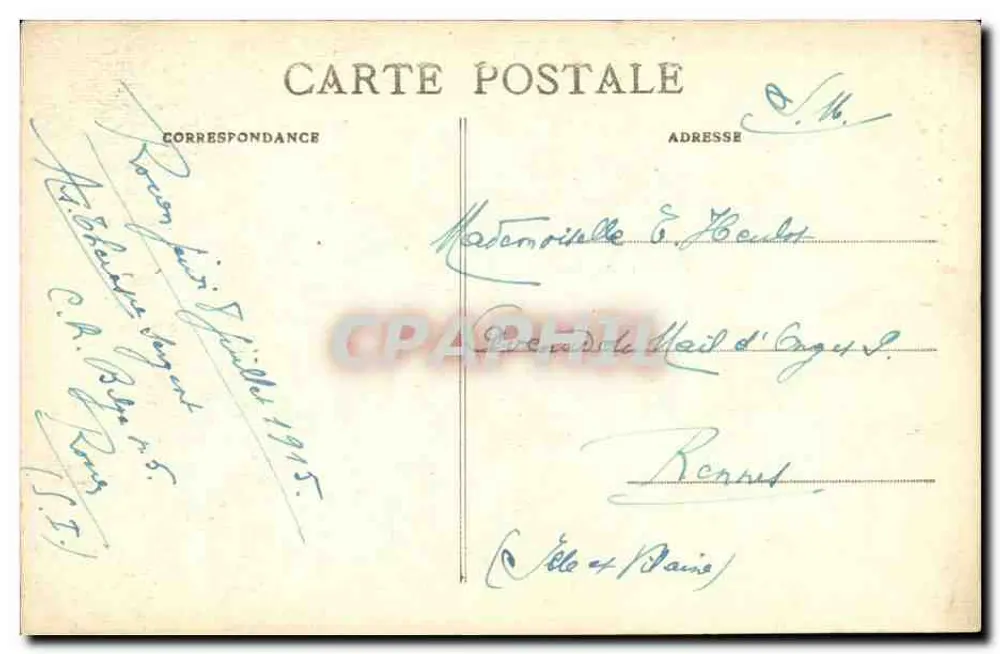 Bonsecours — Igreja — Ao redor de Rouen — C.V. 601 - Verso