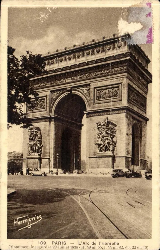 Paris — Arco do Triunfo — Harmignies, n°109 - Frente