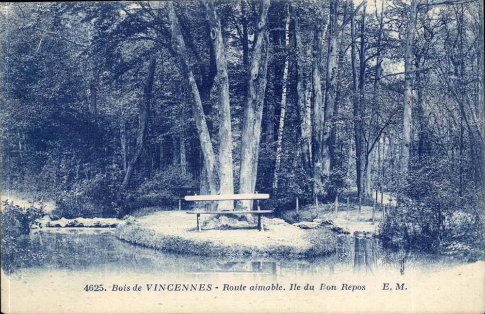 Bois de Vincennes - Schöne Straße. Ile du Fon Repos — E.M. n°4625 - Vorderseite