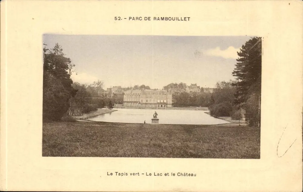 Park von Rambouillet — Der GrünTeppich, Der See und Das Schloss — Lagrange, photo. publ. Rambouillet - Vorderseite