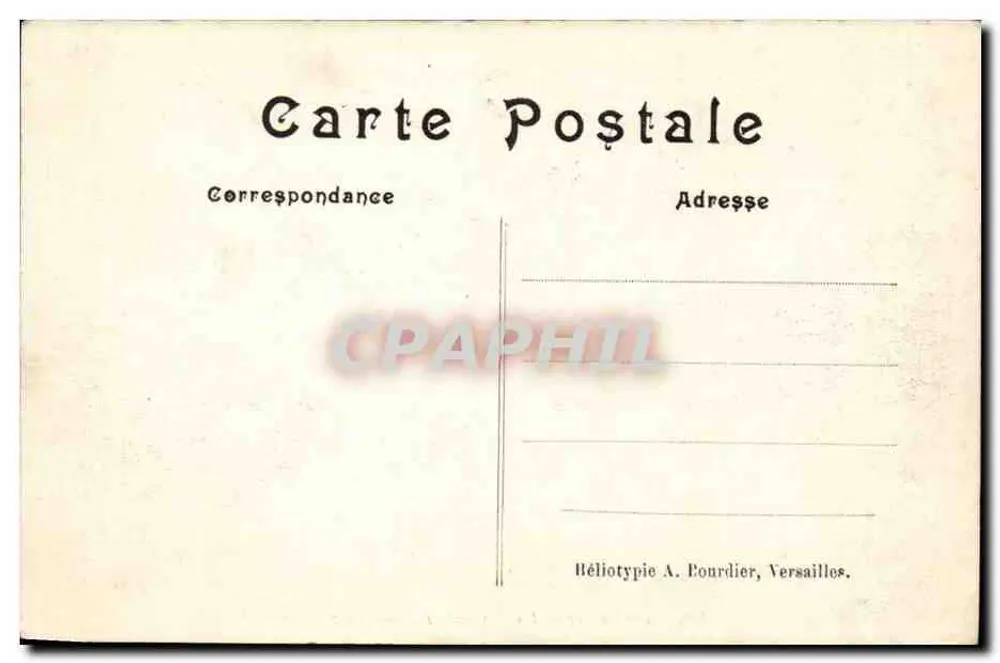 Park Versaille — Bitwa zwierząt — Héliotypie A. Bourdier, nr 289 - Rewers