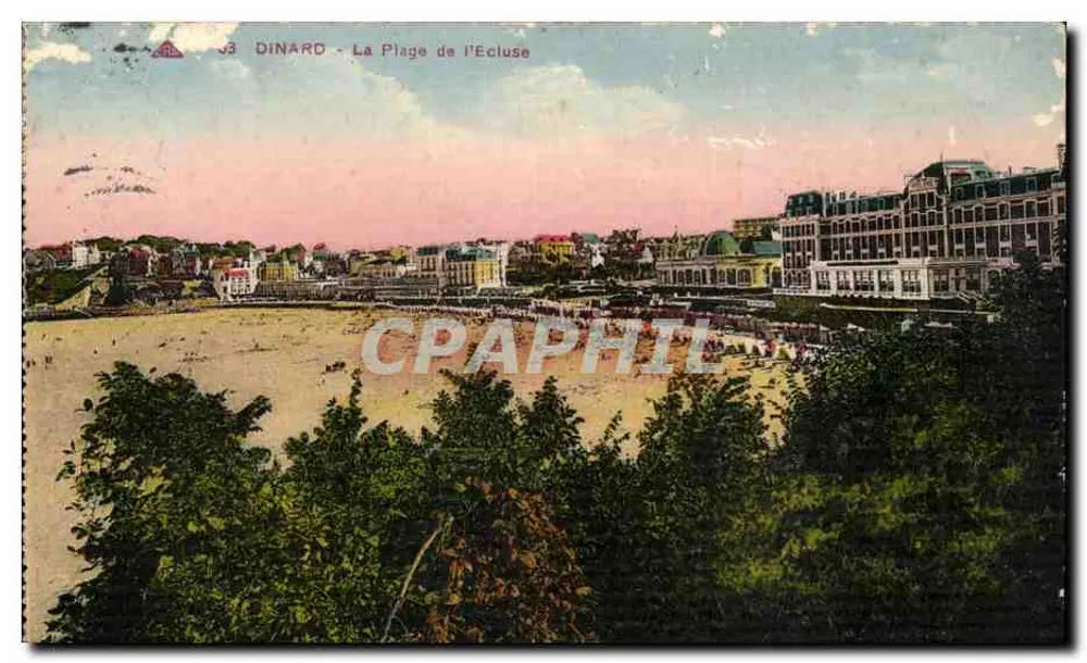 Dinard - A Praia da Ecluse — editor Cie Alsacienne des Arts Photomécaniques, n°33 - Frente