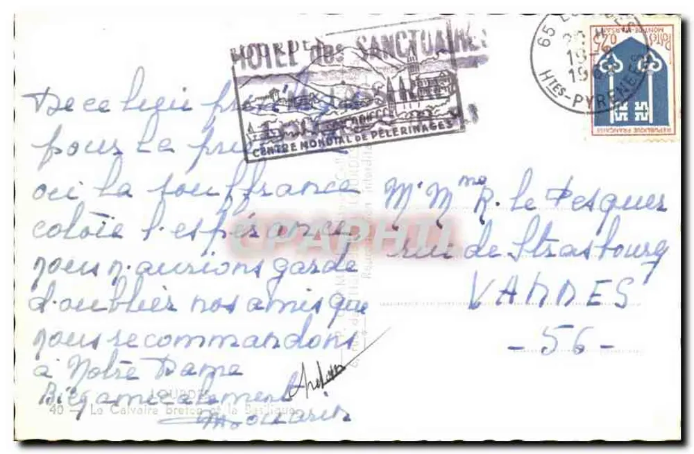 Kreuzigung — Heiligtum von Lourdes — Verlag Yan - Rückseite
