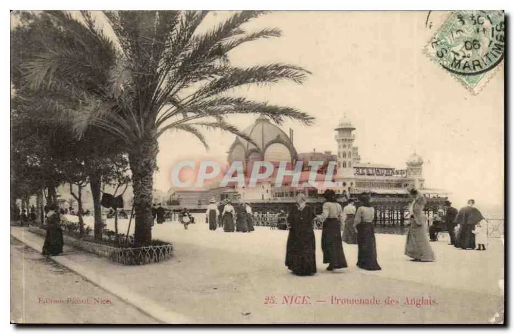 NICE — Promenade des Anglais — Editor F. Piestel, Nîmes, n°25 - Frente