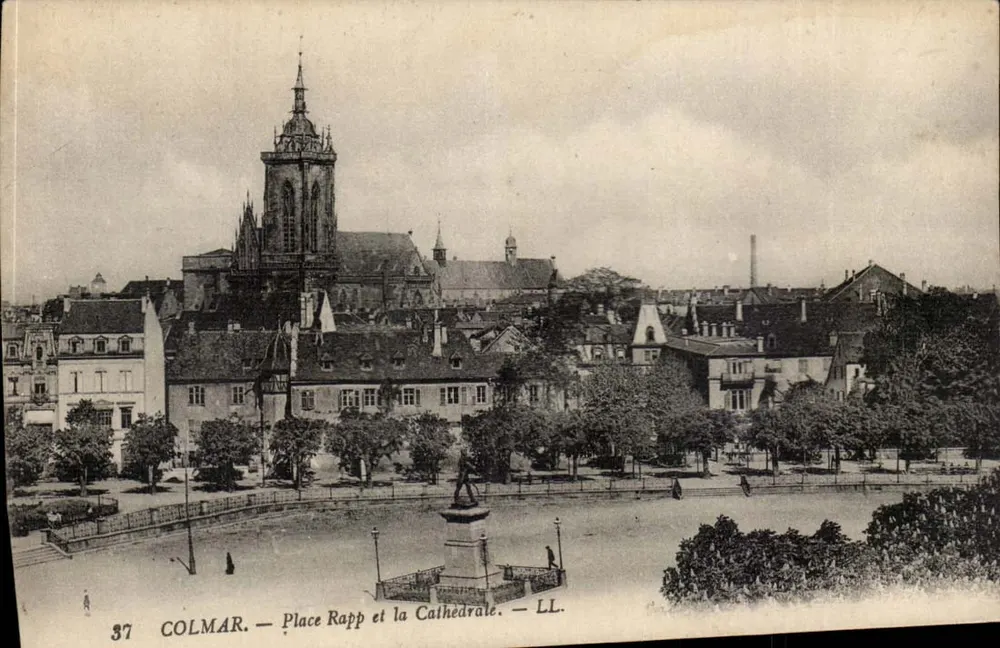 Colmar — Piazza Rapp e a Catedral — LL. n°37 - Frente
