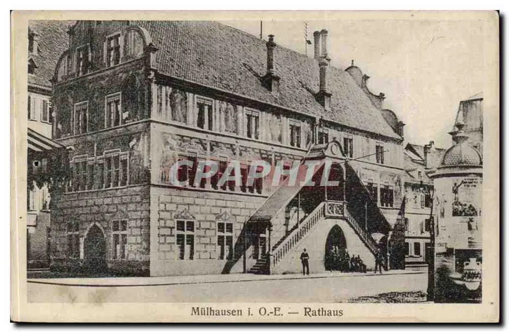 Mülhausen i. O.-E. — Rathaus — Felix Lohb, Strasbourg - Frente