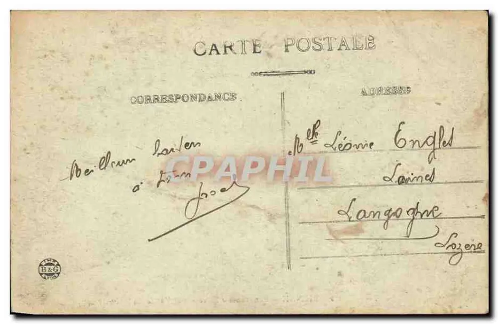 Vienne — Panorama von Estressin und Rhône-Tal — Cl. O. D. Blanchard, Verlag Vienne, Nr. 1192 - Rückseite