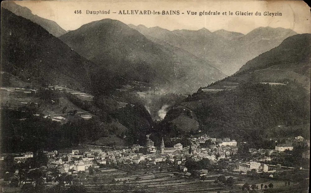 Allevard-les-Bains — Allgemeiner Blick und der Gleyzin-Gletscher — Édition H. S., Grenoble, n° 456 - Vorderseite