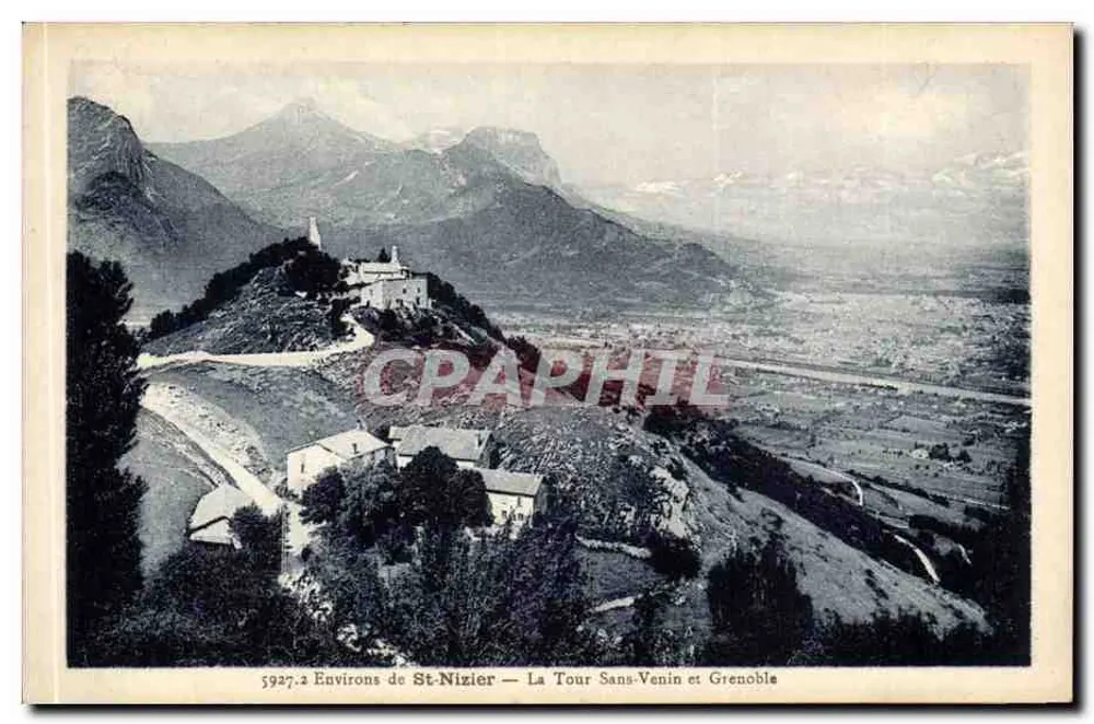 Umgebung von St-Nizier — Die Turm Sans-Venin und Grenoble - Vorderseite