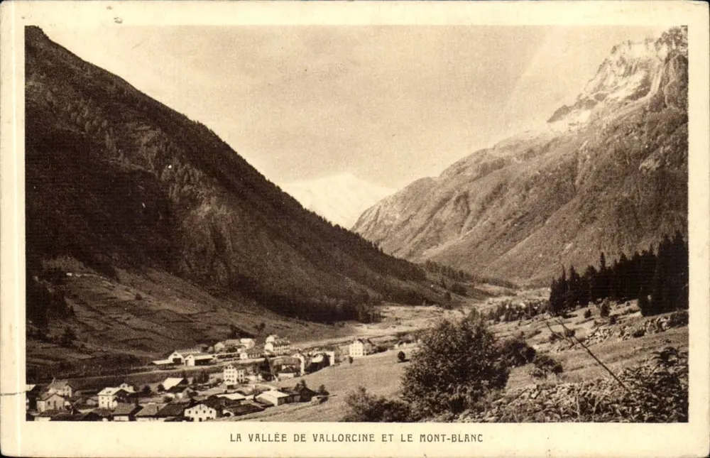 Die Schlucht von Vallorcine und der Mont-Blanc — Imp. Curie, Vallorcine - Vorderseite