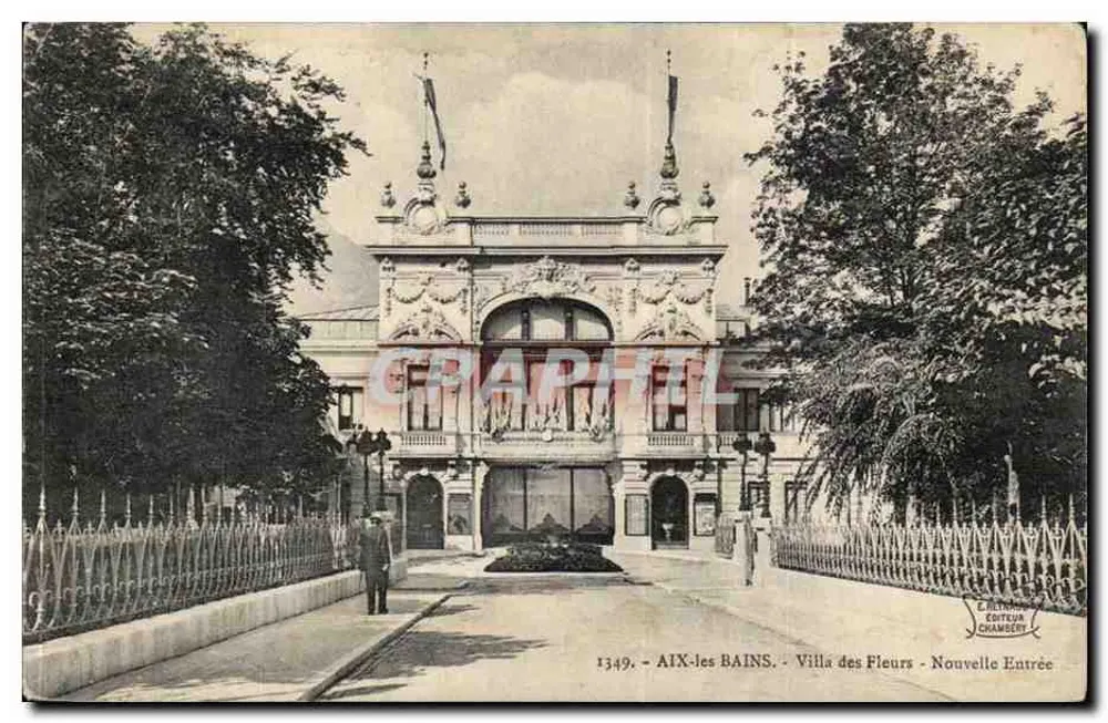 Aix-les-Bains - Villa des Fleurs - Neue Eingangstür — Verleger E. Allain, Chambéry, Nr. 1349 - Vorderseite