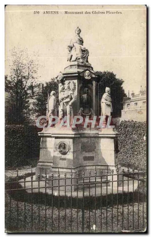 Amiens - Monument van de Picardische Eer — L. Caron, fotograaf-uitgever, Amiens, n° 550 - Voorkant