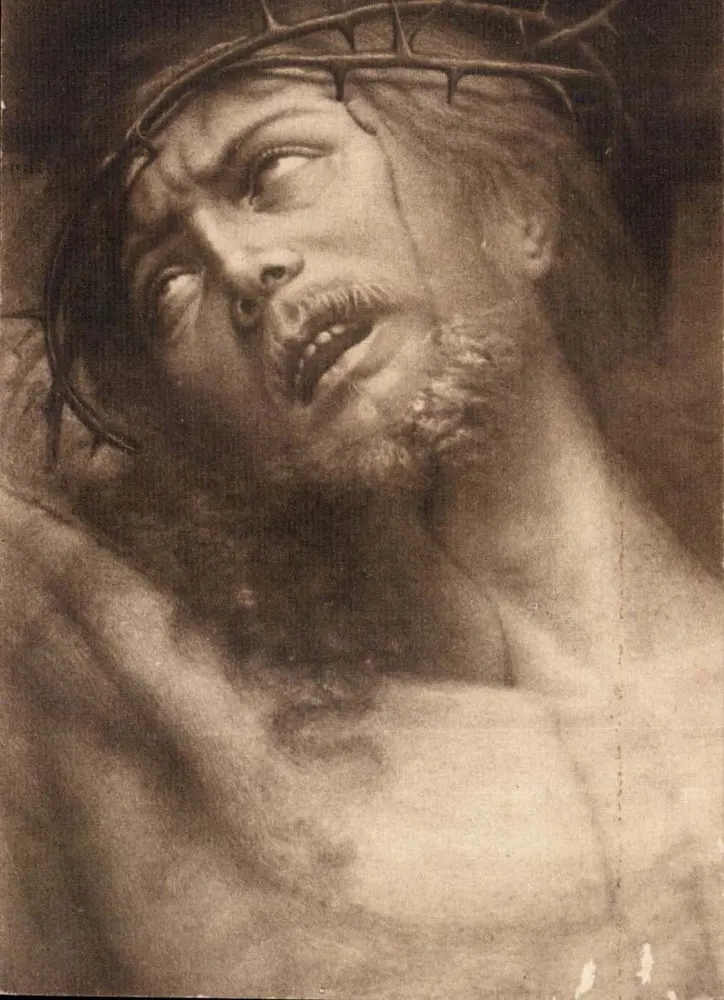 Jesus mit der Dornenkrone — künstlerische Reproduktion — Prof. Pachioni, Nr. 305 - Vorderseite