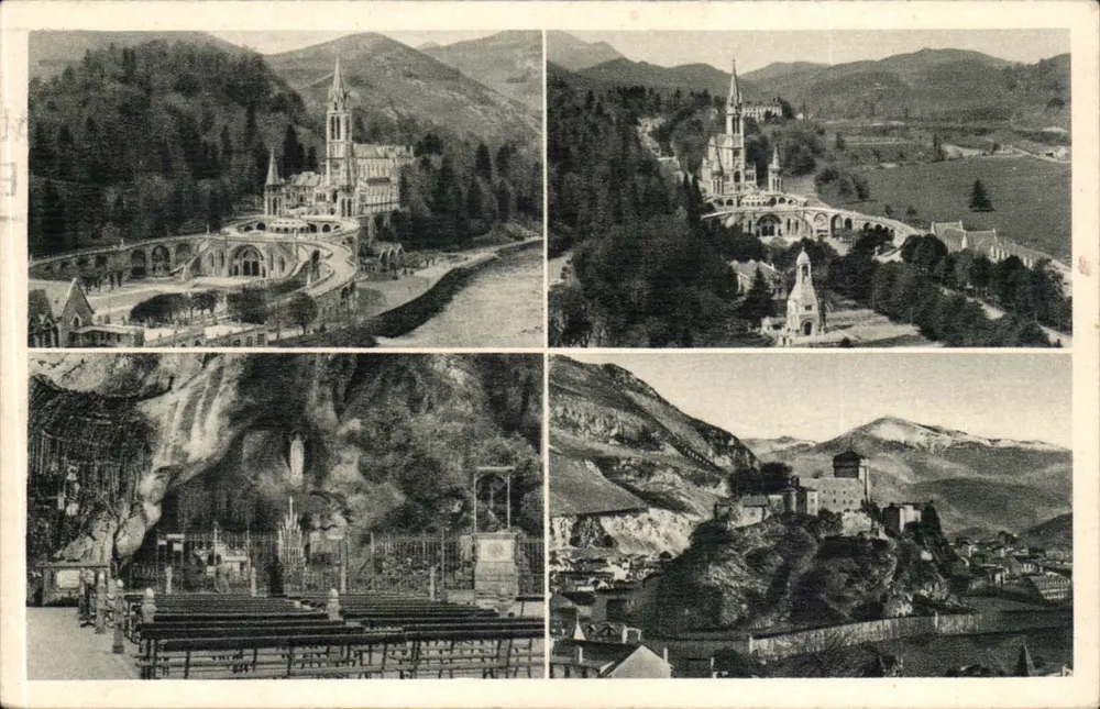 Lourdes — Die Basilika, die Grotte und das Schloss — Edition P. Boucet - Vorderseite
