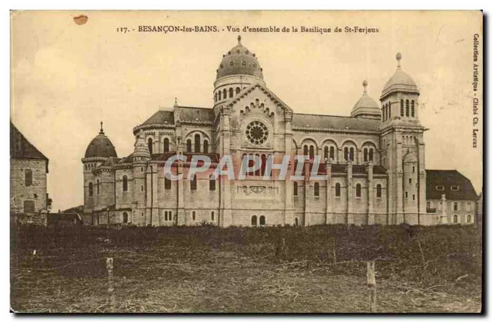 Besançon-les-Bains — Blick auf die Basilika von St-Ferjeux — Collection Antique, Clais (A. Lateur) - Vorderseite
