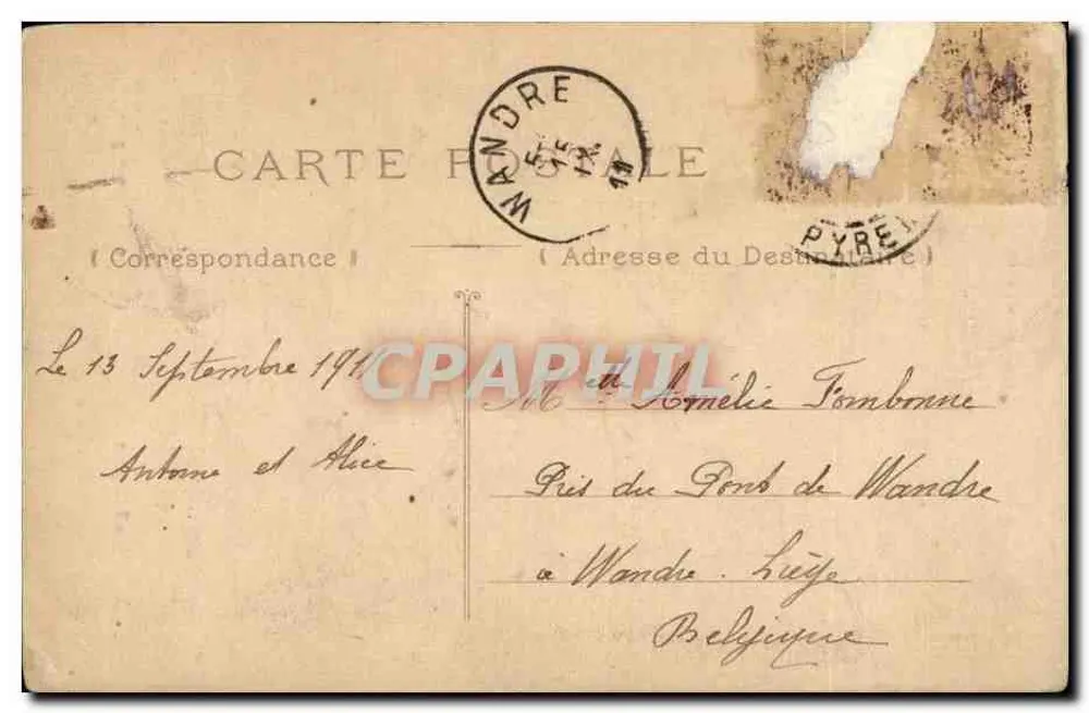 Lourdes — Estátua da Virgem — Editor desconhecido, n°21 - Verso