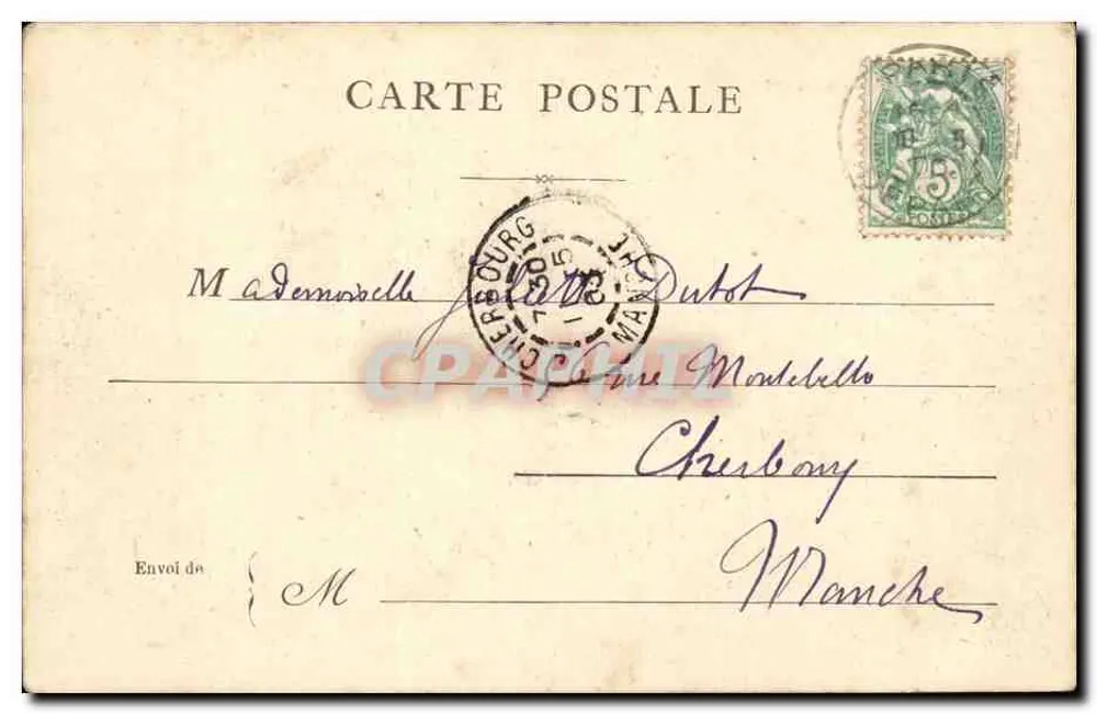 Paris — A Madeleine — Editor desconhecido, número de série não visível - Verso