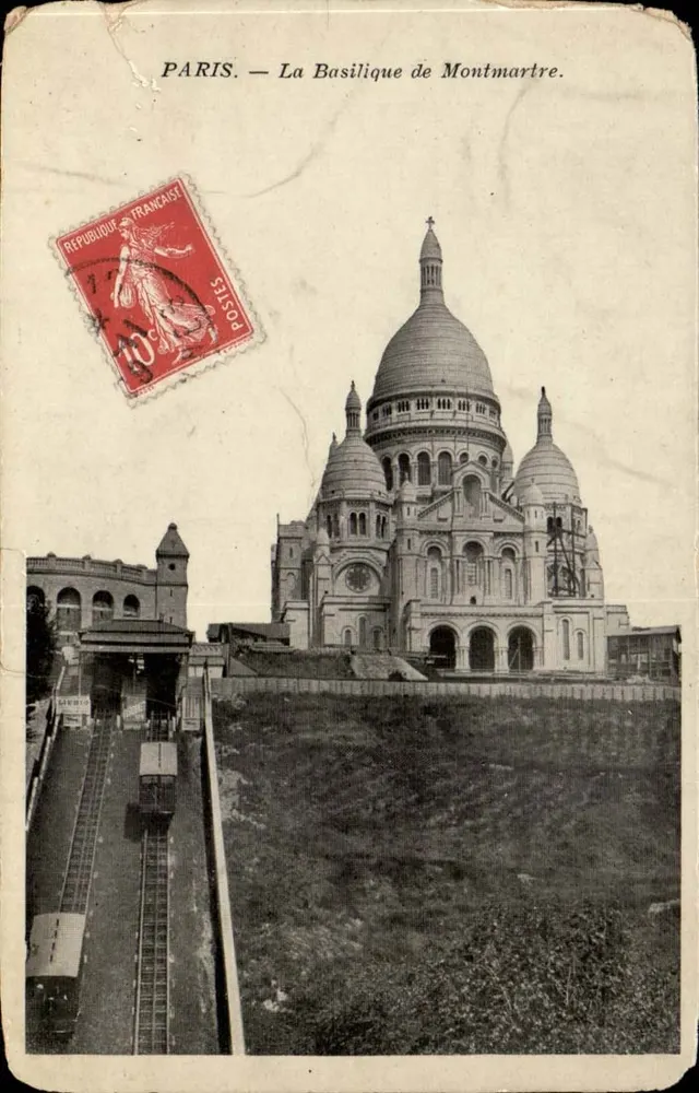 Paris — A Basílica de Montmartre — Editor desconhecido, número de série não visível - Frente