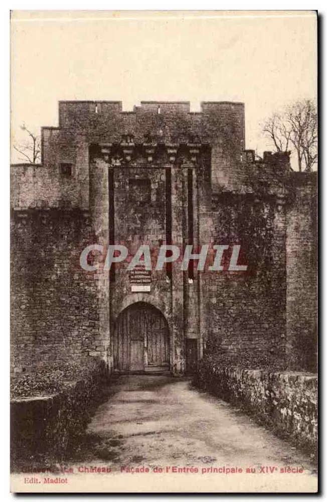 Cillavenne - Das Schloss — Fassade der Haupteingangstür aus dem 14. Jahrhundert — Edit. Madlot - Vorderseite