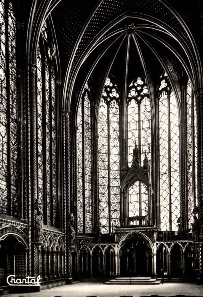 Interior da Santa Capela — Paris — Éditions Chantal - Frente