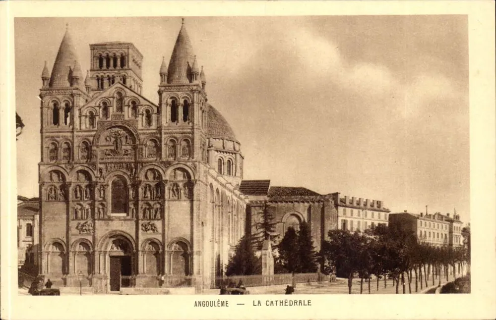 Angoulême — A Catedral — Braun & Cie, Paris - Frente
