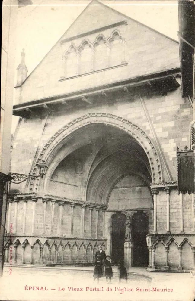 Épinal — Ansicht des alten Portal der Kirche Saint-Maurice — Phot. Homever, Épinal, n°4 - Vorderseite